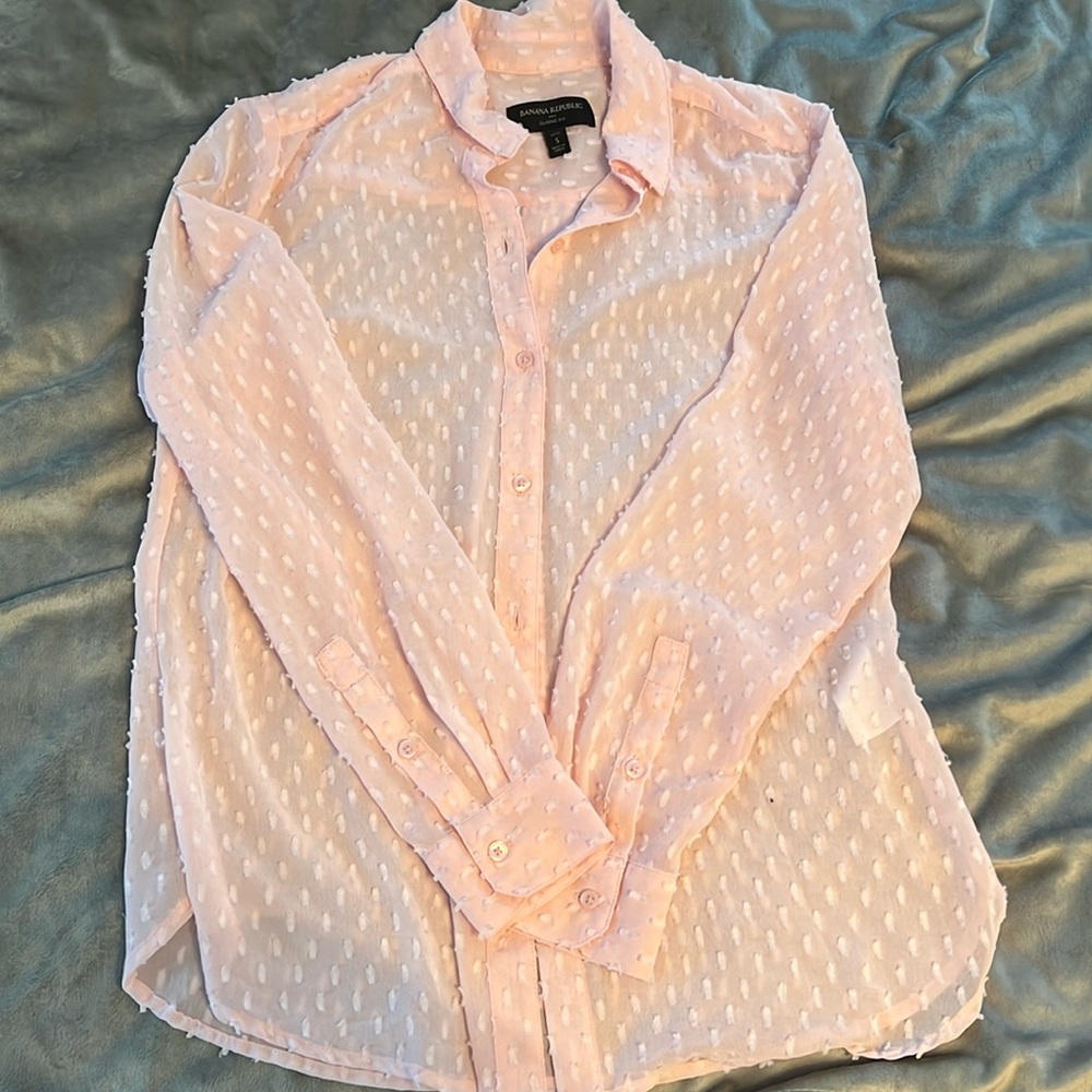 Pink Blouse - Banana Republic - Small